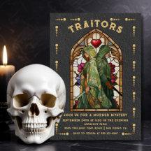Cartes de tarot meurtrières des traîtres au vitrai