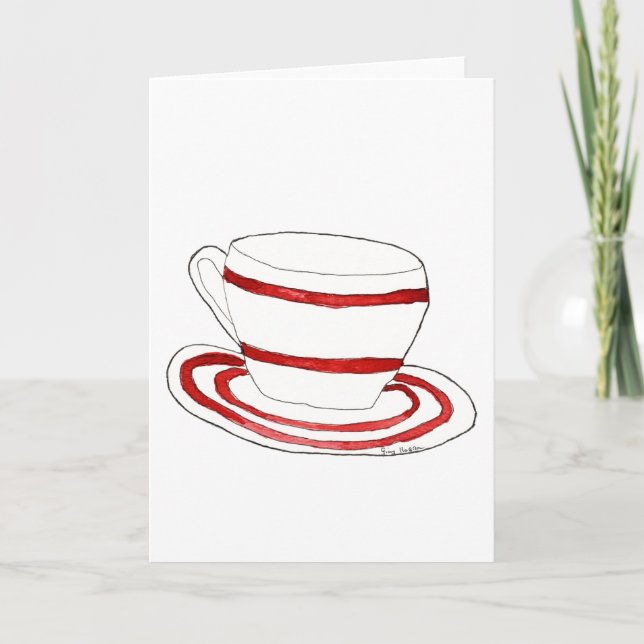 Cartes de tasse et de soucoupe (Devant)