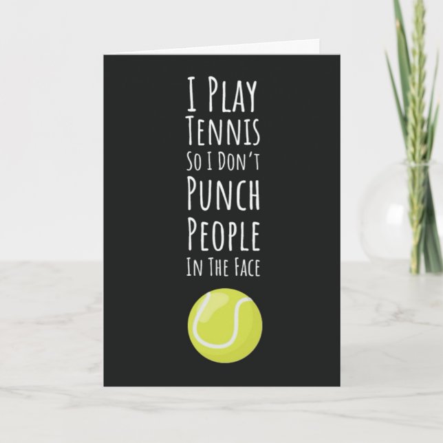 Cartes De Tennis Drôle Pour Le Joueur Ami Athlete  (Devant)