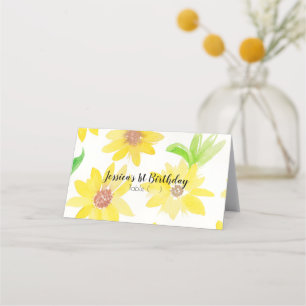 Cartes de tente à motif de tournesols floraux à l'