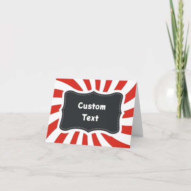 Cartes de tente - Cartes de buffet pliables - Stat (Devant)