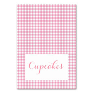 Cartes De Tente en vichy Rose