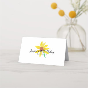 Cartes de tente florales à l'aquarelle Tournesol S
