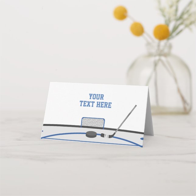 Cartes de tente Hockey Theme Place (Devant)