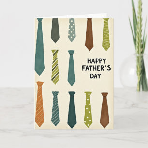 Cartes de Ties de la Fête des Pères élégantes
