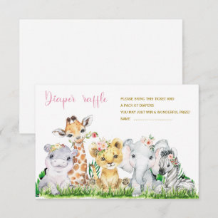 Cartes de tirage au sort de couche Safari