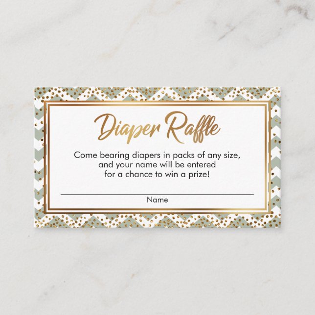 Cartes de tirage au sort de couches Chevron Confet (Devant)