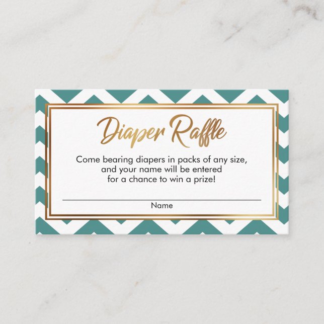 Cartes de tirage au sort de couches Chevron Gras T (Devant)