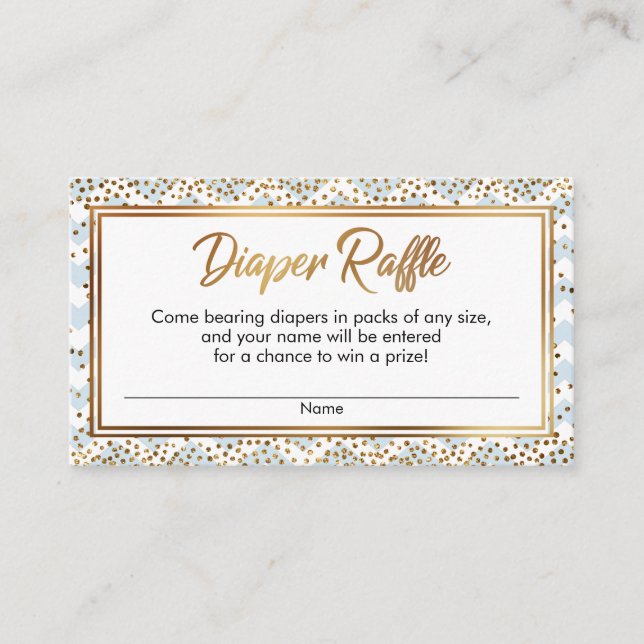 Cartes de tirage au sort de couches confettis Chev (Devant)