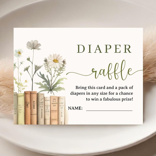 Cartes de Tirage au Sort de Couches Fleur Sauvage  (Créateur téléchargé)
