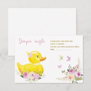 Cartes de tombola Canard en caoutchouc fille