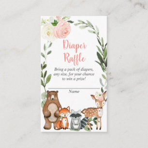 Cartes de tombola de baby shower pour filles Woodl