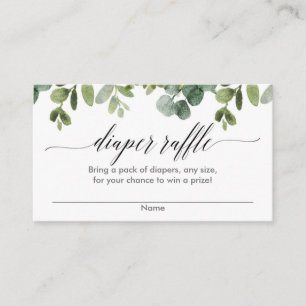 Cartes de tombola de couche-culotte de baby shower