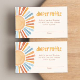 Cartes de tombola de la couche jaune bleu soleil