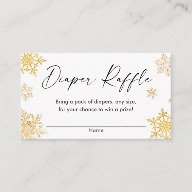 Cartes de tombola de Noël en or blanc (Devant)