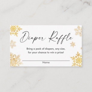 Cartes de tombola de Noël en or blanc