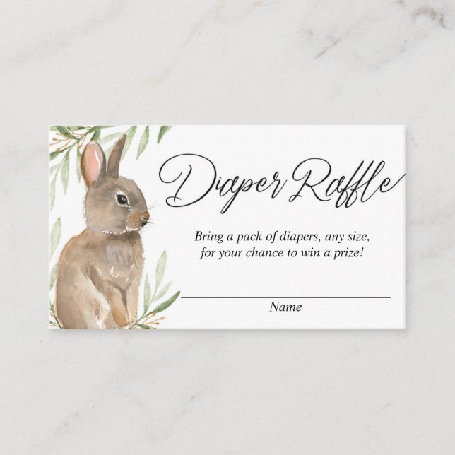 Cartes de tombola de Pâques pour couches neutres (Devant)