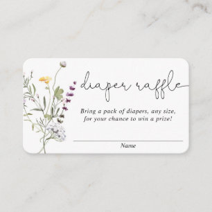 Cartes de tombola fleur sauvage baby shower de pri