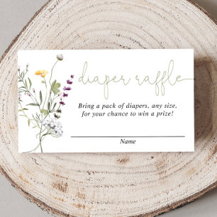 Cartes de tombola fleur sauvage baby shower de pri