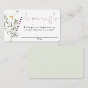 Cartes de tombola fleur sauvage baby shower de pri