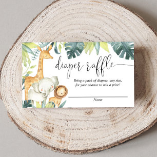 Cartes de tombola neutres pour les animaux Safari