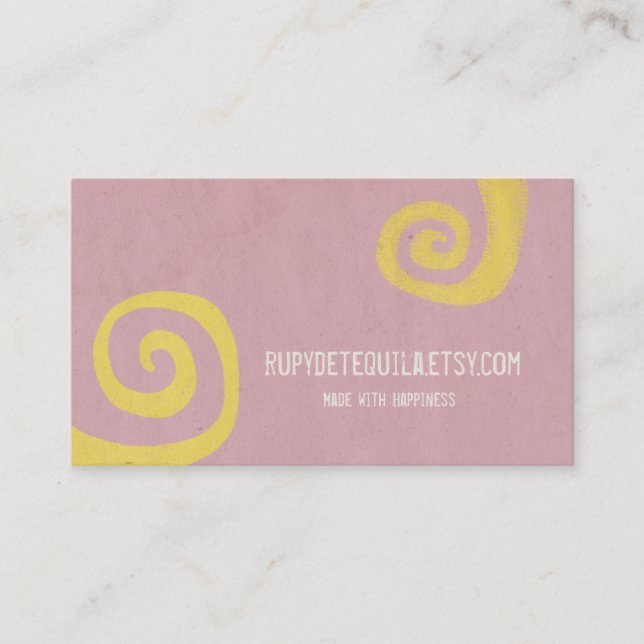 Cartes de tourbillon élégant rose (Devant)