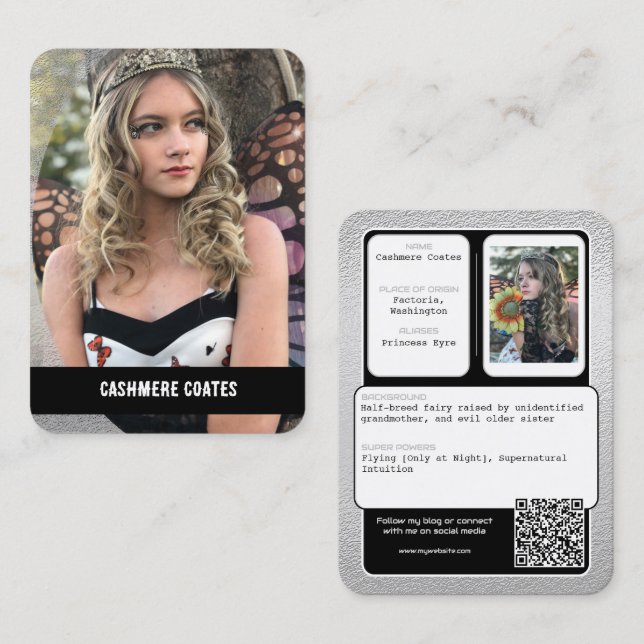 Cartes de trading personnalisées Cosplay Caractère (Devant / Derrière)