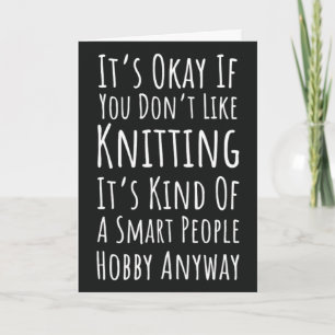 Cartes de tricot amusantes Humour de crochet Trico