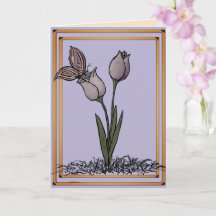 Cartes de Tulipes Papillon