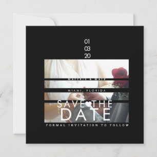 Cartes de typographie coeurs Save The Dates Photo