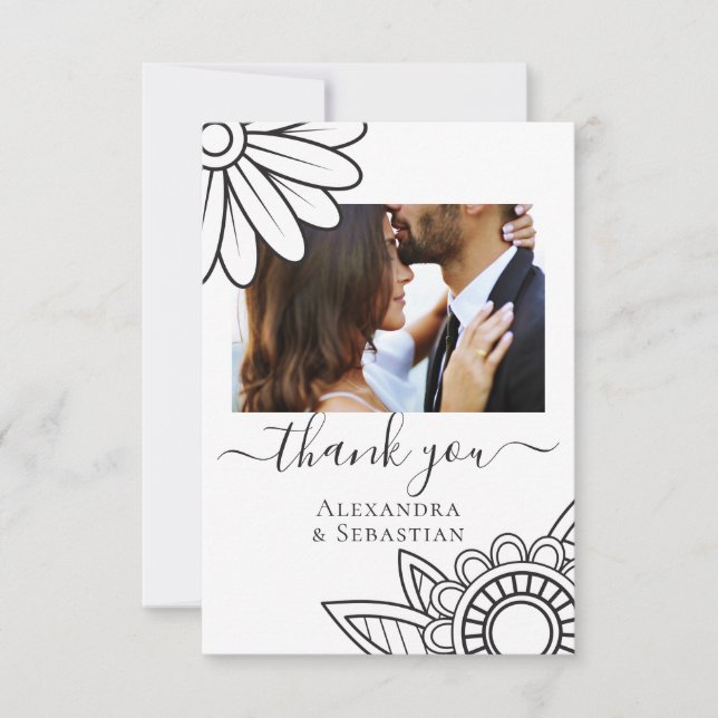 Cartes de typographie Merci gris blanc (Devant)