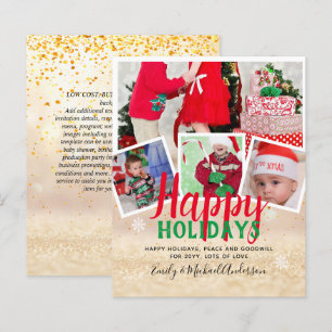 Cartes de vacances de Noël de la photo BUDGET - Co