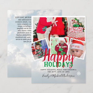 Cartes de vacances de Noël de la photo BUDGET - Co
