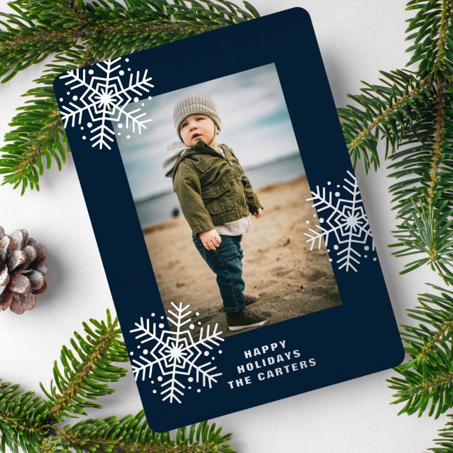 Cartes de vacances en flocons de neige (Créateur téléchargé)