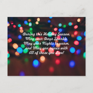 Cartes de vacances lumineuses et colorées avec poè