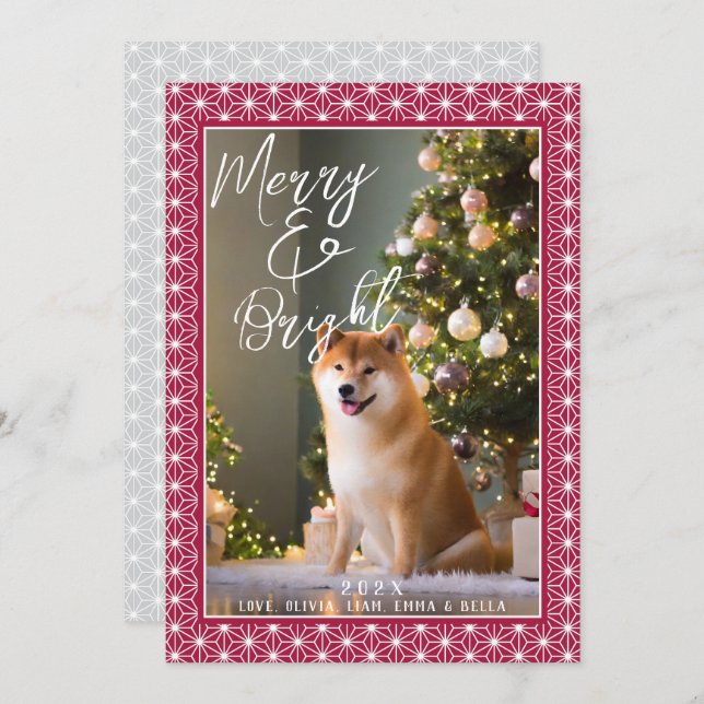 Cartes de vacances | MOTIF japonais de Kimono ASAN (Devant / Derrière)