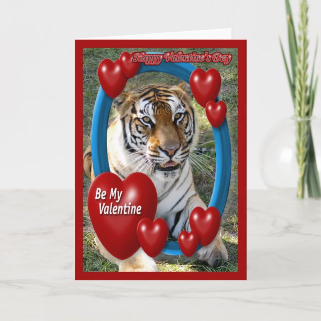 Cartes de Valentine de tigre (Devant)