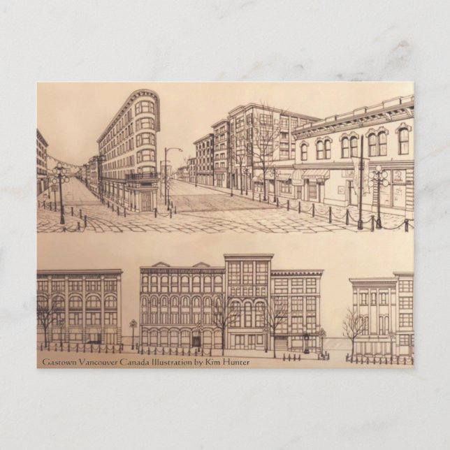 Cartes de Vancouver Gastown Art Souvenirs Cartes p (Devant)