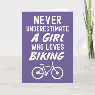 Cartes de vélo roses mignonnes pour bébés filles e