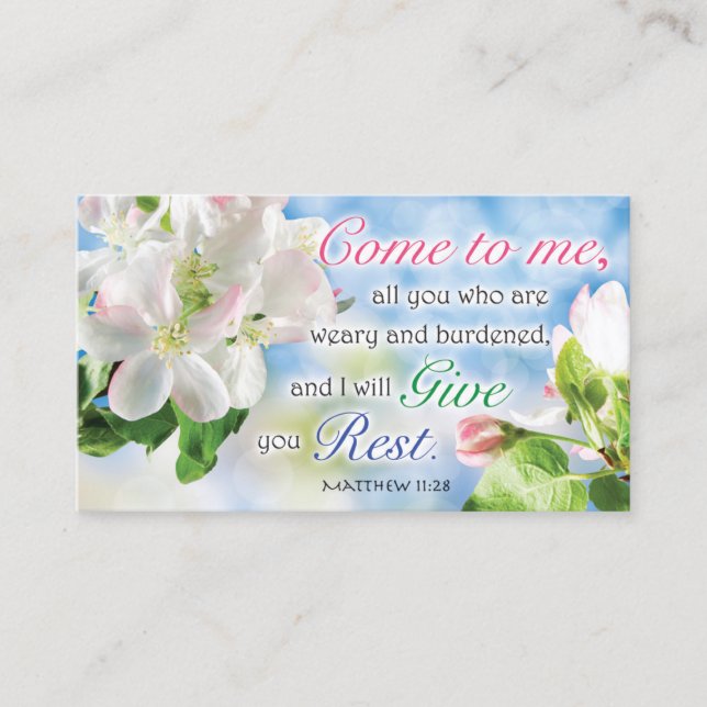 Cartes de versets bibliques - Cartes de motivation (Devant)
