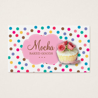 Cartes De Visite Personnalisées TheCardZoo, Design Gâteau Vintage Bleu, Papier Neuf