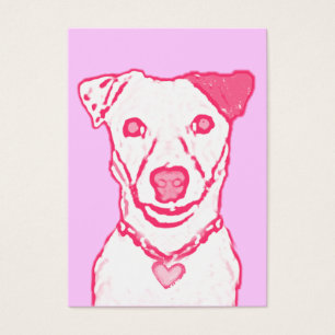 Cartes De Visite 100 Valentines roses de chiot
