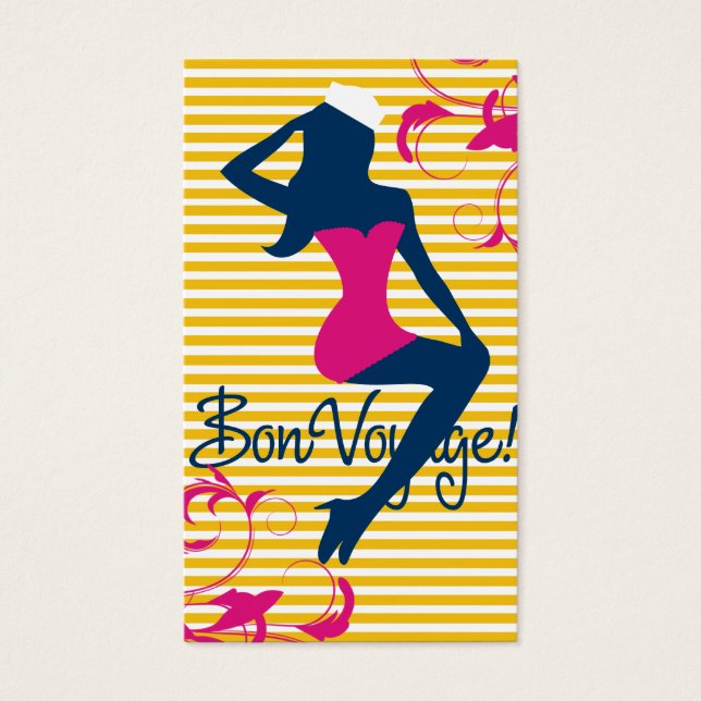 Cartes De Visite 311 Bombshell Silhouette Yellow Stripes (Devant)
