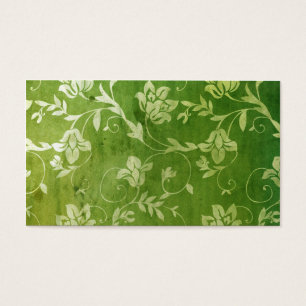 Cartes De Visite 311-Magnifique Vintage Floral Vert
