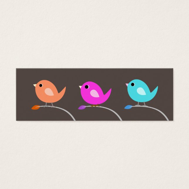 Cartes De Visite 3 Signets d'oiseaux (Devant)