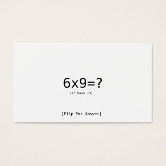 Cartes De Visite 6x9= ?