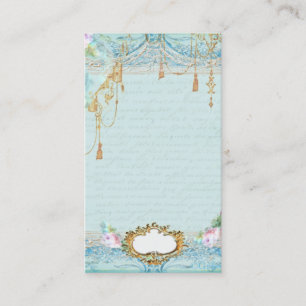 cartes de visite à la dentelle et aux roses roses