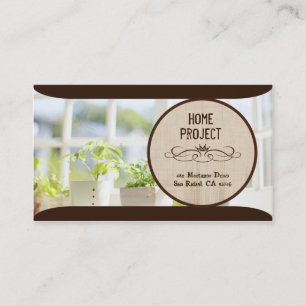 Cartes de visite à la maison du projet de Carly