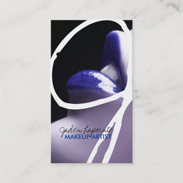 Cartes de visite à la mode de monogramme (Devant)