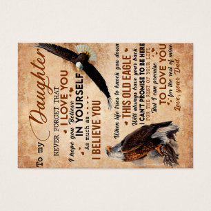 Cartes De Visite À Mon Don Fille, Papa Et Fille, Aigle Aigle